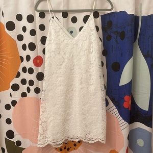 Leith White Lace Mini Dress